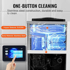 VEVOR Commercial Ice Cream Machine, 1000W Single Flavor Soft Serve Ice Cream Maker, 10.6 QT/H Yield, 4L Hopper & 1.6L Cylinder, Touch Screen, Auto Clean & Pre-Cooling, Countertop Restaurant Snack Bar
