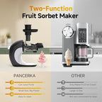 Frozen Fruit Sorbet Maker - Soft Ice Cream Maker for Healthy Vegetarian and Dairy Free Snacks, Easy to Clean