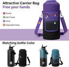 DYSANKY Insulated Water Bottle | Thickened Stainless Steel for Gym and Hiking with Straw, Carrier Bag, Handle Strap | BPA-Free 87 oz