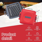 Microwave Toastie Sandwich Maker, Snack Maker & Panini Press, Removable Non-Stick Plates, Silicone Microwavable Cookware, Heatwave Technology for house cooking&baking, Red