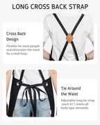 Syntus Apron for Men Women, Adjustable Cooking Kitchen Chef Aprons with 2 Pockets, Cotton/Polycotton/Polyester