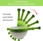 Collapsible Salad Spinner 3-in-1 – 3Qt Space Saving Salad & Veggie Dryer, Dishwasher Safe Kitchen Gadget for Greens, Fruits, Vegetables, Easy to Store