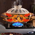Ceramic Casserole, Japanese Clay Pot Donabe Stone Rice Pot With Lid, Earthen Pot Stockpot Ceramic Casserole Cooker Healthy Cookware Stove Pot Soup Hot Pot(Color:B)