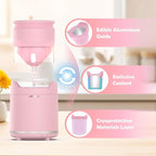 BRIOBITE Soft Serve Ice Cream Maker Machine – Rechargeable Compact for Homemade Gelato,Sorbet & Frozen Yogurt, Stylish Pink Design,Perfect for 1-2 Servings,Best Gift for Couples & Families