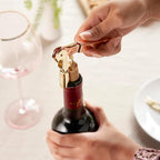 Twine Copper And Gold Double Hinged Waiter’s Corkscrew, Stainless Steel Wine Key with Foil Cutter, Double Hinged Corkscrew, Set of 1