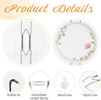 Bilillo 3 Pack Plate Hangers for The Wall, Suitable for 6''-8'' Decorative Plate,Invisible Heavy Duty Wire Plate Holder with Wall Hooks, Plate Hangers for Displaying Plates, Platter, Dish (Black)