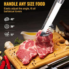 BBQ Grilling Accessories, 16-Inch Stainless Steel BBQ Grill Tools Set for Men, Heavy Duty Grilling Accessories Kit for Camping, Kitchen, Extra Thick Barbecue Utensil