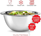 EATEX Stainless Steel Mixing Bowls with Measuring Cups & Spoons Set of 14 - Dishwasher Safe Nesting Mixing Bowl Set for Cooking, Baking & Meal Prep Non-Slip Premium Bowls