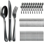 60 Piece Black Silverware Set - Service for 20, Stainless Steel Flatware Cutlery Set Include Knives Spoons Forks, Black Bulk Silverware for Wedding, Restaurant, Home, Dishwasher Safe