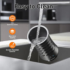 Secura Electric Milk Frother, Automatic Milk Steamer, 4-IN-1 Hot & Cold Foam Maker-8.4oz/240ml Milk Warmer for Latte, Cappuccinos, Macchiato with Silicone Spatula, Quiet Operation & Shut-off (Black)