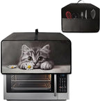 Kitten Daisy Print Toaster Oven Stain-resistant Cover for Kitchen Counter Decor, Heavy Duty Heat-resistant Microwave Oven Cover, Washable (Small-14.5 * 18.46 * 9 inches)