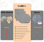 Walfos Silicone Trivet Mats - 4 Heat Resistant Pot Holders, Multipurpose Non-Slip Hot Pads for Kitchen Potholders, Hot Dishers, Jar Opener, Spoon Holder, Food Grade Silicone & BPA Free (Nordic Grey)