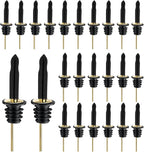 Pafusen 24 Pack Liquor Bottle Pourers, Liquor Pour Spout for Liquor Bottles, Stainless Steel Olive oil Dispenser Spout, Alcohol Pourer Spouts Dust Caps Long Covers, Gold
