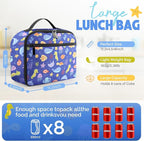 Lunch Box for Women Men & Adult, Insulated Lunch Bag, Cooler Reusable Cute Lunch Containers, Leak Proof and Waterproof Large Capacity lunch tote bags for Work, Travel, Picnic Outdoor and Beach
