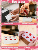 6 Cavity Cherry Silicone Mold – Silicone Fruit Mold for Chocolate, Fondant, Candle, Resin & Cake Decor, 3D DIY Baking Tool for Parties & Gifts (Cherry)