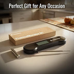 0.5 Sec Instant Read Meat Thermometer Digital with ±0.5℉ Precision, Food Thermometer for Cooking Kitchen Gadgets, Oven Grill Candy BBQ Essentials Accessories, Gifts for Him Dad Men Birthday, Black