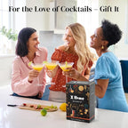 X Home Bartender Kit with Stand, Cocktail Shaker Set for Enthusiasts and Beginners | Includes Martini Shaker, Easy-to-Measure Jigger, Hawthorne Strainer, Mixing Spoon and More, Bartender Kit Gifts