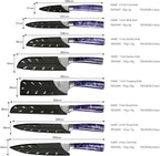 FULLHI Knife Set, 14pcs Japanese Knives Set, Multiple Colour Premium German Stainless Steel Chef Knife Set