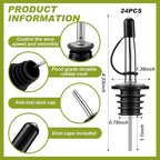 Mifoci Bamboo 3 Tier Bar Glass Rimmer Bartender Tool with 12 Pcs Stainless Steel Classic Bottle Pourers, Bar Caddy with 6 Compartment, 1000 Pcs Coffee Cocktail Stirrers, 200 Napkins