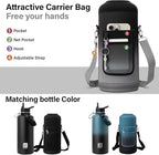 DYSANKY Insulated Water Bottle | Thickened Stainless Steel for Gym and Hiking with Straw, Carrier Bag, Handle Strap | BPA-Free 87 oz