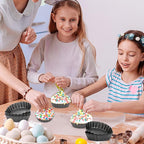 6 pcs Egg Tart Molds, 3" Mini Tart Pans Removable Bottom, Cupcake Cake Muffin Mold Tin Pan Baking Tool, Reusable Quiche Bakeware Carbon Steel for Pies, Quiche Bakeware, Cheese Cakes, Desserts