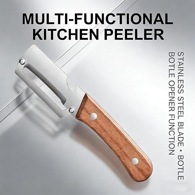 Multifunctional Vegetable Peeler, 2026 Upgrade Fruit and Vegetable Peeler, 2 Pack 2 in 1 Multi-functional Peeler Stainless Steel Vegetables Peelers Potato Peeler Carrot Grater Fruit Tools Kit