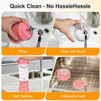 Portable Blender Dual Mode 18000RPM 20Oz Blending Cup Ice Crushing Smoothie Frozen Fruit Mini Home Gym Travel(Pink)