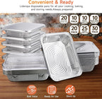 Aluminum Pans with Clear Lids 9x13-10 Pack Aluminum Foil Pans, Heavy Duty Disposable Pans for Cooking, Baking, Meal Prep, Parties & Food Storage