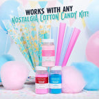 Nostalgia Vintage Hard and Sugar Free Candy Countertop Cotton Candy Maker, Includes 2 Reusable Cones And Sugar Scoop – Aqua