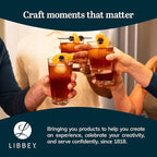 Libbey Monterrey Everyday Drinking Glasses Set of 8, Geometric Shape DOF and Glass Tumbler Set, All Purpose Kitchen Glassware Set for Water Cocktails