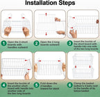 Freezer Organizer Bins, 2 Pack Stackable Deep Chest Freezer Organizer Bins, Foldable Baskets with Handles, White Storage Container Baskets for 5/ 7 Cu.FT Sort Frezen Meats