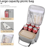 Lovoeo Lunch box Lunch bag for men women Insulated Lunchbox Lunch bags for Work Picnic Travel (Light grey)