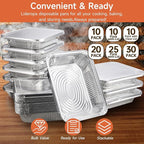 Disposable Aluminum Foil Pans with Lids 9x13-10 Pack Aluminum Foil Pans, Heavy Duty Aluminum Baking Pans for Cooking, Baking, Meal Prep, Parties & Food Storage