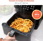 Cosori 12-in-1 Air Fryer 5.8QT, Toast, Bake, Nutrition Facts for 100+ In-App Recipes, AdaptIQ Tech Fast Cook, for Main & Side Dishes, Snacks, Leftovers, Detachable Square Basket, Dishwasher Safe