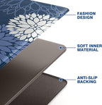 Kitchen Mats, 2PCS Non-Slip Cushioned Rugs, Anti-Fatigue Waterproof Floor Rug, Washable Standing Desk Mat, Home Laundry Office Apartment Decor and Accessories (17.3" ×70" +17.3" ×30"-Blue)