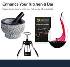 Hicoup Wine Opener - Professional Corkscrews for Wine Bottles w/Foil Cutter and Cap Remover - Manual Wine Key for Servers, Waiters, Bartenders and Home Use - Stainless Steel With Jade Resin Inlay