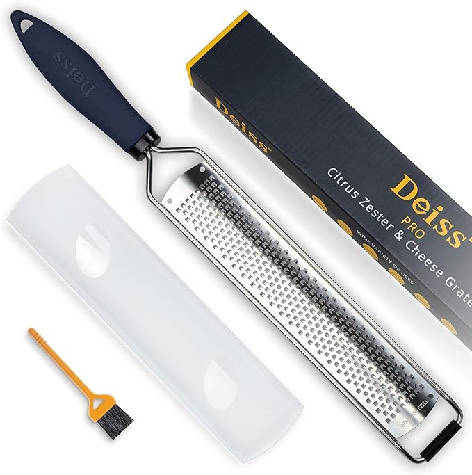 Deiss PRO Dual Julienne Peeler & Vegetable Peeler and Deiss PRO Lemon Zester & Heavy Duty Cheese Grater