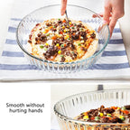 10 Inch Glass Deep Pie Dish for Baking Glass Baking Dish Clear and Durable Oven Baking Pie Pan Quiche Baking Dish Deep