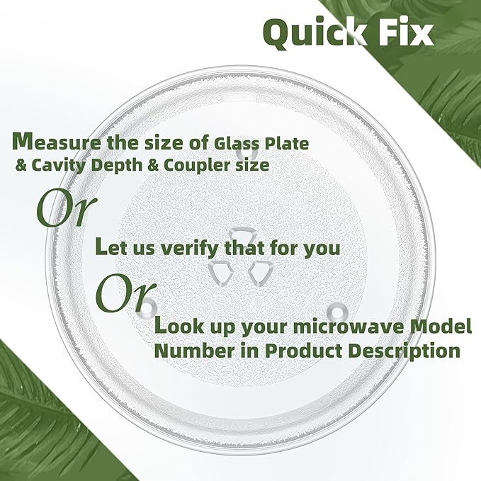 10.6" Microwave Plate Replacement Compatible with GE WB48X21336 Toshiba 12570000001011, 10 5/8 Inch Microwave Glass Turntable Plate of Danby 12570000001012 12570000A25472
