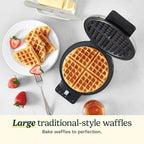 Cuisinart Waffle Maker, 1250W Round Classic Waffle Iron, 5-Setting Adjustable Browning Control, WMR-CAP2, Brushed Stainless