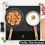 2-Piece Nonstick Cookware Set, 10.25 Inch Frying Pan & 1.43QT Saucepan with Lid | PFAS & PFOA Free Non-Toxic Coating | Induction Compatible, Dishwasher Safe | Pots and Pans Set for Beginner Kitchen