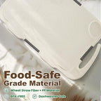 Glotoch Cutting Boards for Kitchen Set of 4, Wheat Straw Chopping Board Dishwasher Safe, BPA Free, Non Slip, 16"X10" Colored Reversible Cutting Board with Stand, Food Icons, Grinder Plate