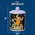 Silver Buffalo Disney Lilo and Stitch Halloween Mummy Give Me Candy Ceramic Cookie Snack Jar (Large)