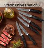Knife Set, 15 Pieces Kitchen Knife Set with Built in Sharpener, High Carbon German Stainless Steel Knife Block Set, Dishwasher Safe