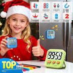 Antonki 2 Pack Digital Timer for Kids, Magnetic Countdown Kitchen Timers for Cooking, Egg, Classroom, Teacher, Exercise, Study, Oven - Battery Included
