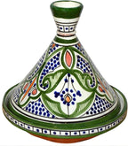 Moroccan Handmade Serving Tagine Exquisite Ceramic With Vivid colors Original 8 inches Across