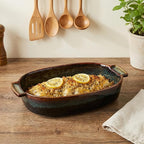 Ceramic Casserole Baking Dish - 15.2 Ounces Baking Dish for Oven, Lasagna Pans, Oven Safe Durable Bakeware for Kitchen Home Decor, Banquet and Dinner Oval 2 pieces, 7.5 x 4.3 Inch
