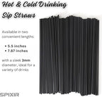 Coffee Stirres, Disposable 7.87-inch Drinking Straws or Coffee-Stirs, 2000pcs Black Straws CoffeeBar Accessories or Cocktail Straws