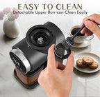 AYCHIRO Conical Burr Coffee Grinder, Coffee Beans Grinder with 30 Grinding Settings, Automatic Burr Mill Grinder for Home Use, Touchscreen, 2-12 Cups