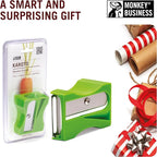 Karoto Carrot Sharpener | Vegetable Peeler | Veggie Peeler & Cucumber Peeler | Fun Kitchen Gadgets | from a Series of Unique Peelers for Kitchen | Fun Kitchen Stuff | by Monkey Business (Green)